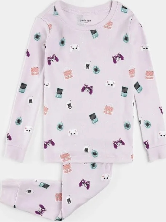 Petit Lem Other - PETIT LEM Kids Video Games Print Pajama Set